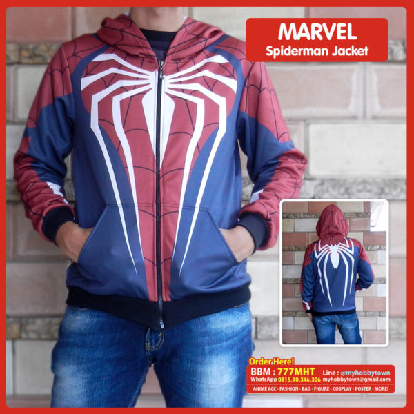 Jaket Superhero Marvel Full Print Spiderman