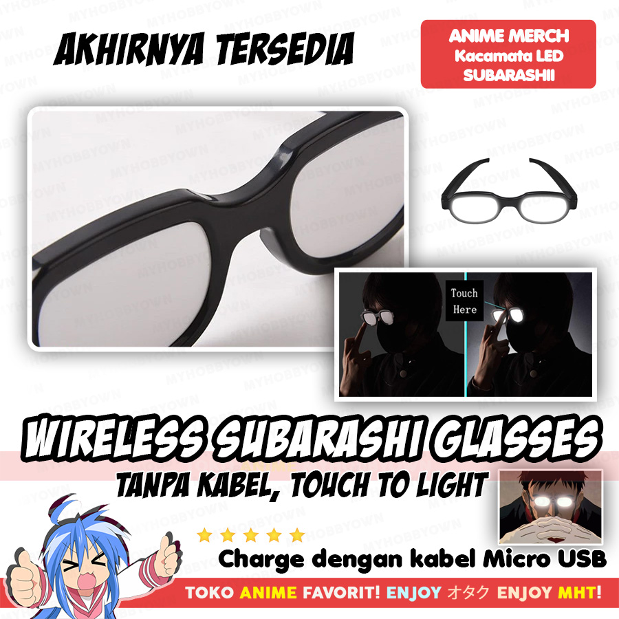 Kacamata Anime LED – Subarashii – Toko Anime Terpercaya di Indonesia