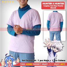 Kostum Anime Set Kaos Celana Hunter X Hunter Killua Zoldyck Cosplay - myhobbytown