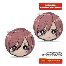 Bantal Bulat Anime Gotoubun : Miku Nakano Plush Doll - Round Plushie cushion