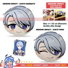 Bantal Bulat Moe Anime Genshin Impact : Ayato Kamisato