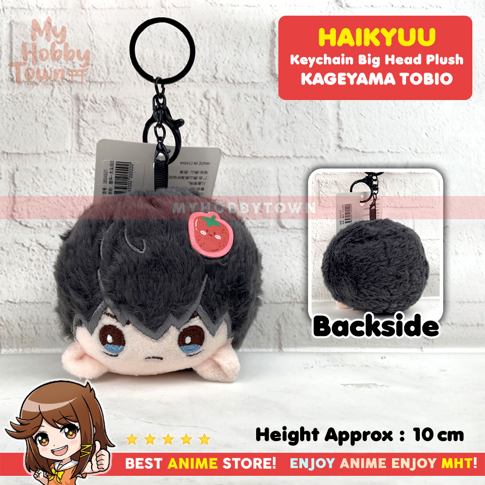 Gantungan Kunci Boneka Anime Haikyuu Hinata Shoyo Kageyama Tobio Kenma Kozume Tsukishima Kei Keychain Big Head Plushie Doll - Gambar 4