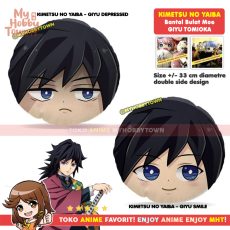 Bantal Bulat Anime Kimetsu no Yaiba Demon Slayer : Tomioka Giyu Giyuu Plush Doll - Round Plushie Cushion