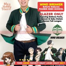 Jaket Blazer Gakuran Wind Breaker : Furin High School Sakura Haruka Bofurin Boufuurin Nirei Akihiko Hayato Suo Taiga Tsugeura Ren Kaji Toma Hiragi