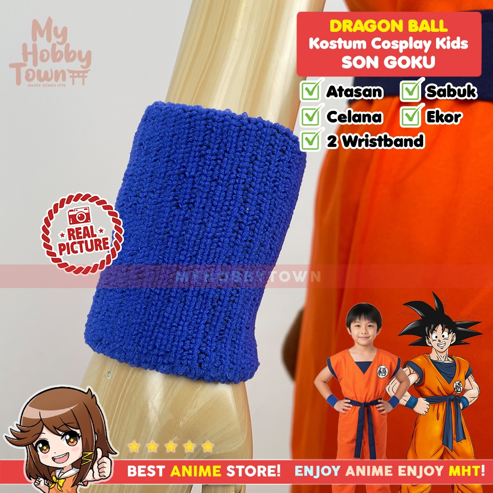 Kostum Cosplay Anak Son Goku KIDS SIZE Karakter Anime Dragon Ball - Gambar 6