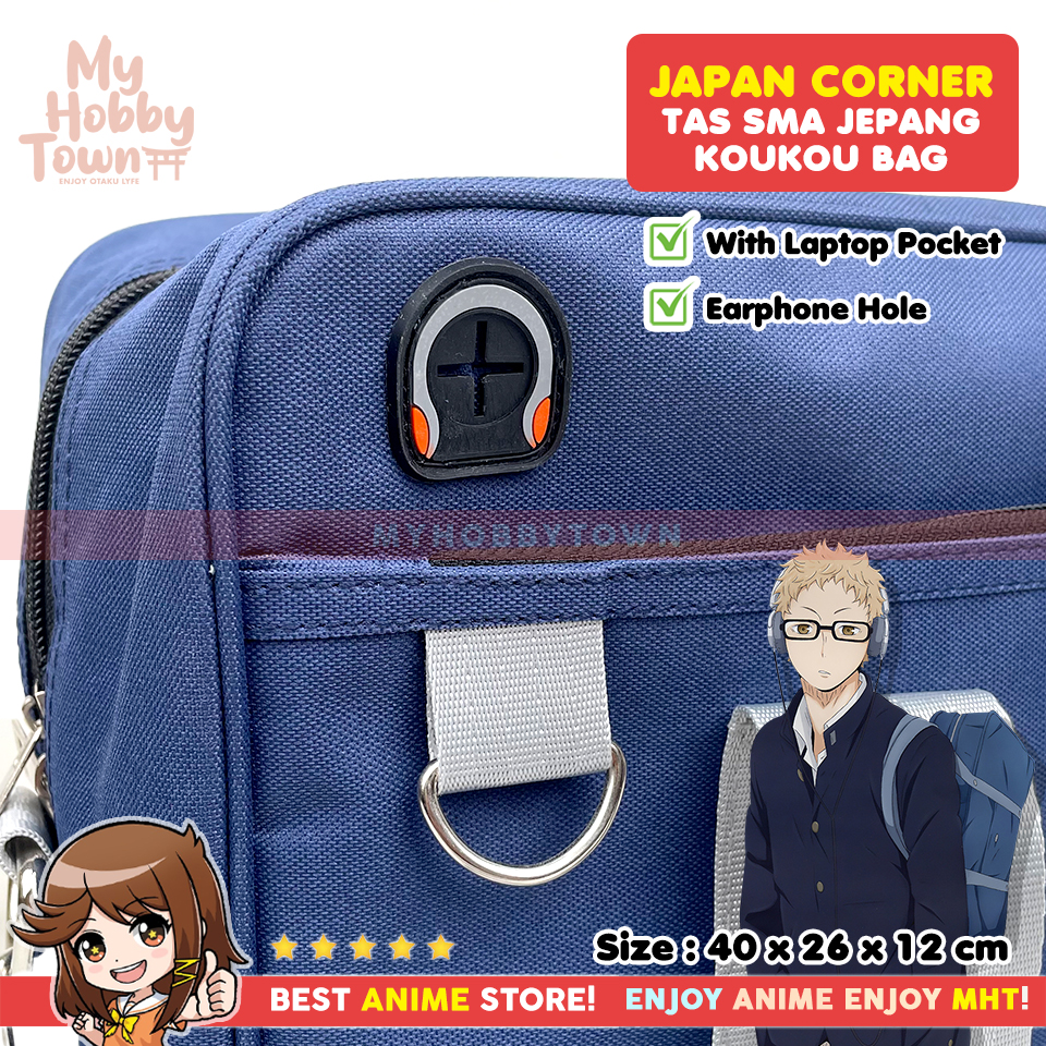 Tas SMA Sekolah Jepang - Tas Anime - Anime Koukou Bag HQ Japanese School Bag - Gambar 8