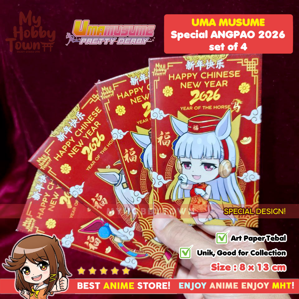 Angpao Uma Musume Pretty Derby Special Imlek 2026 Shio Tahun Kuda set Of 4 - Gambar 6