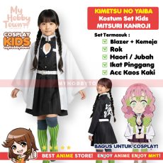 Kostum Cosplay Anak Mitsuri Kanroji KIDS SIZE Karakter Anime Kimetsu no Yaiba Demon Slayer