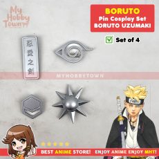 MyHobbyTown Pin Anime Boruto Two Blue Vortex Set Of 4 Cosplay Anime