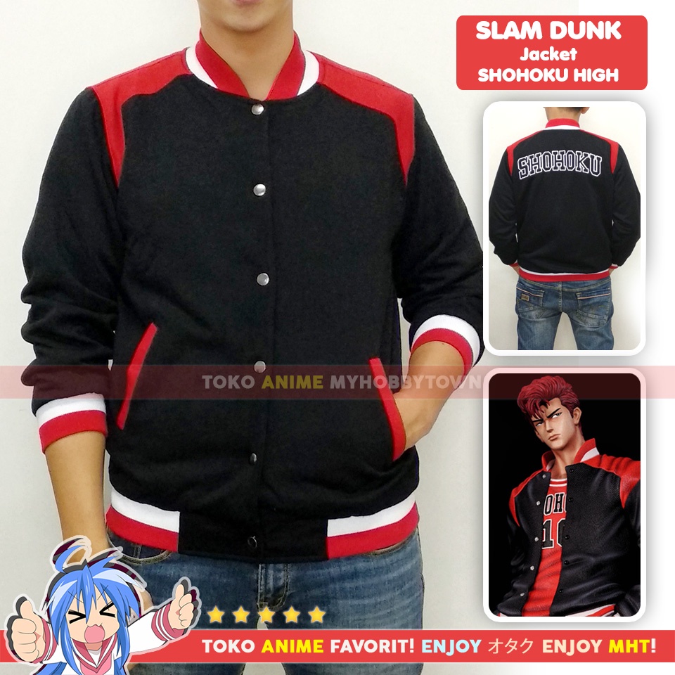 Jaket Hoodie Anime Slam Dunk Shohoku Sakuragi Hanamichi Rukawa Kaede Hisashi Mitsui Gori Cosplay Fashion - Gambar 2