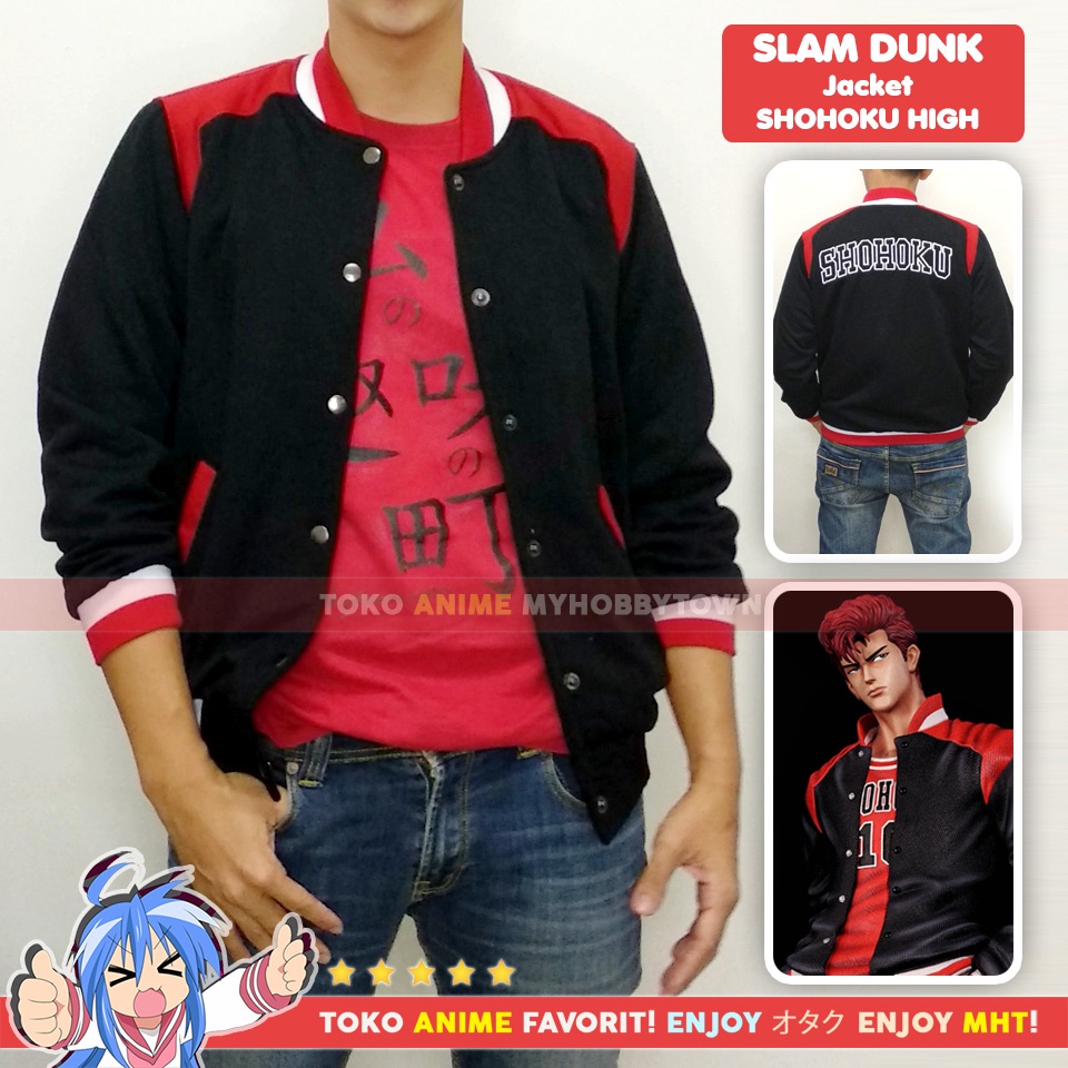 Jaket Hoodie Anime Slam Dunk Shohoku Sakuragi Hanamichi Rukawa Kaede Hisashi Mitsui Gori Cosplay Fashion - Gambar 4