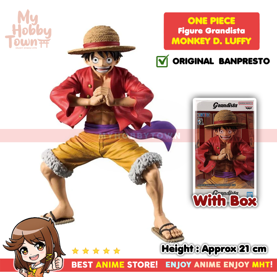 Myhobbytown Figure Anime Original One Piece Monkey D. Luffy Grandista Banpreto - Gambar 2