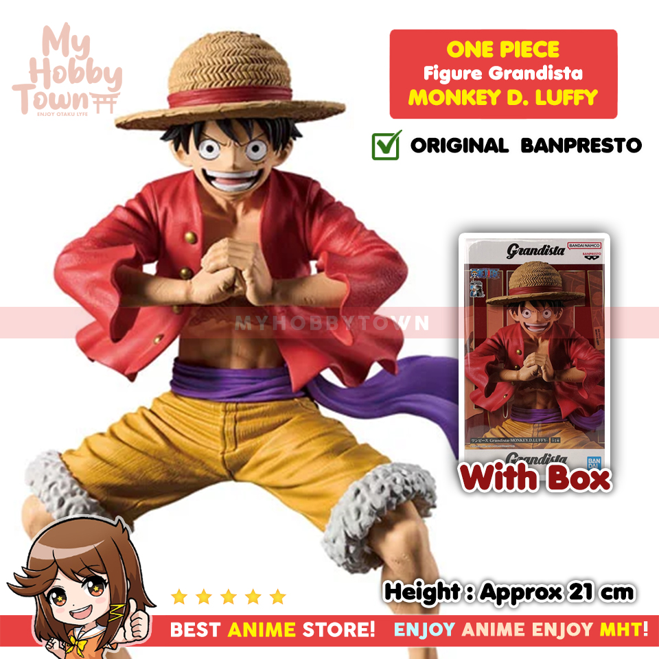 Myhobbytown Figure Anime Original One Piece Monkey D. Luffy Grandista Banpreto - Gambar 3