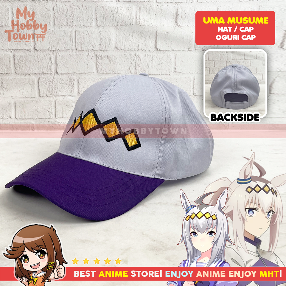 Topi Cosplay Anime Oguri Cap Uma Musume Hat Baseball Cap - Gambar 2