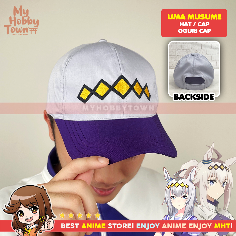 Topi Cosplay Anime Oguri Cap Uma Musume Hat Baseball Cap - Gambar 3
