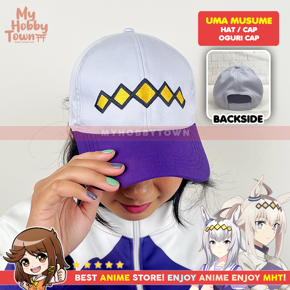 Topi Cosplay Anime Oguri Cap Uma Musume Hat Baseball Cap - Gambar 5