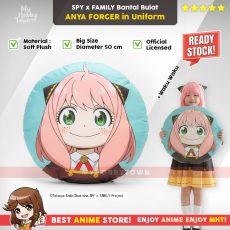 Bantal Bulat Anime Spy X Family Anya Forger School Uniform Dress Original Licensed Plush Cushion Sofa Pillow