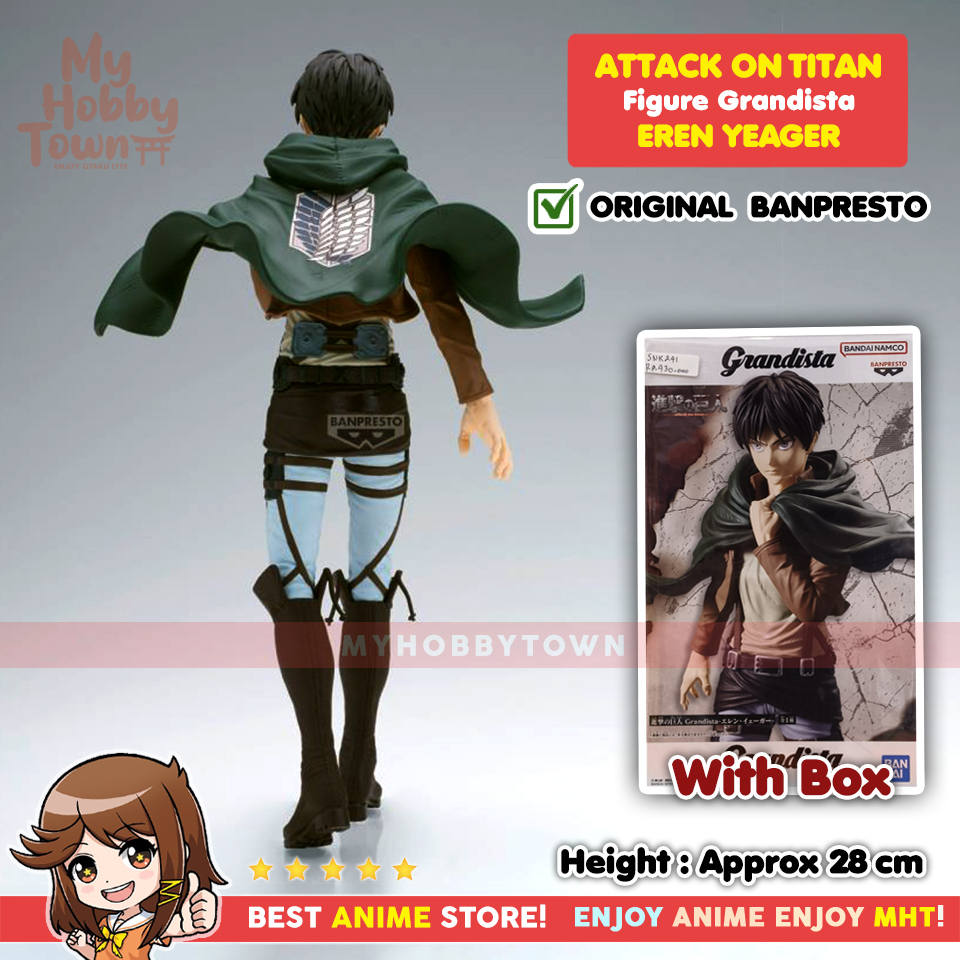 Figure Anime Original Attack on Titan Eren Yeager Shingeki no Kyojin Grandista Banpresto - Gambar 4