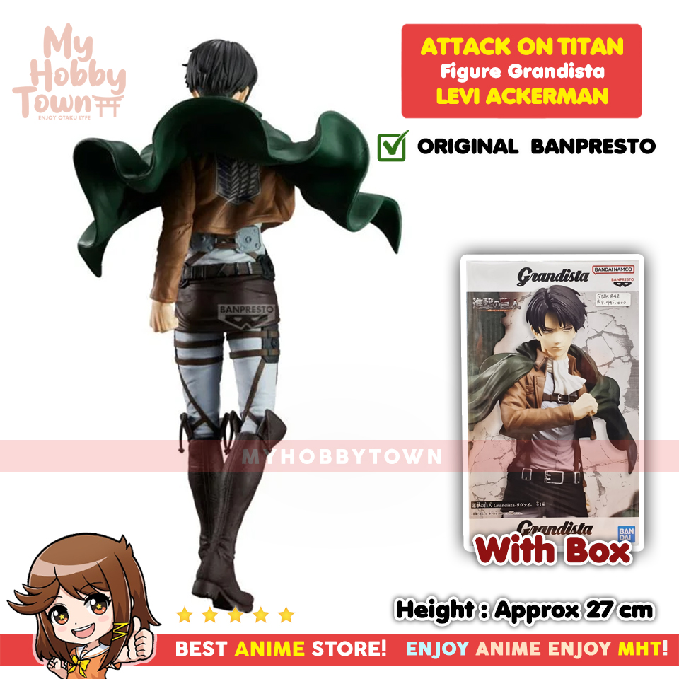 Figure Anime Original Attack on Titan Levi Ackerman Shingeki no Kyojin Grandista Banpresto - Gambar 3