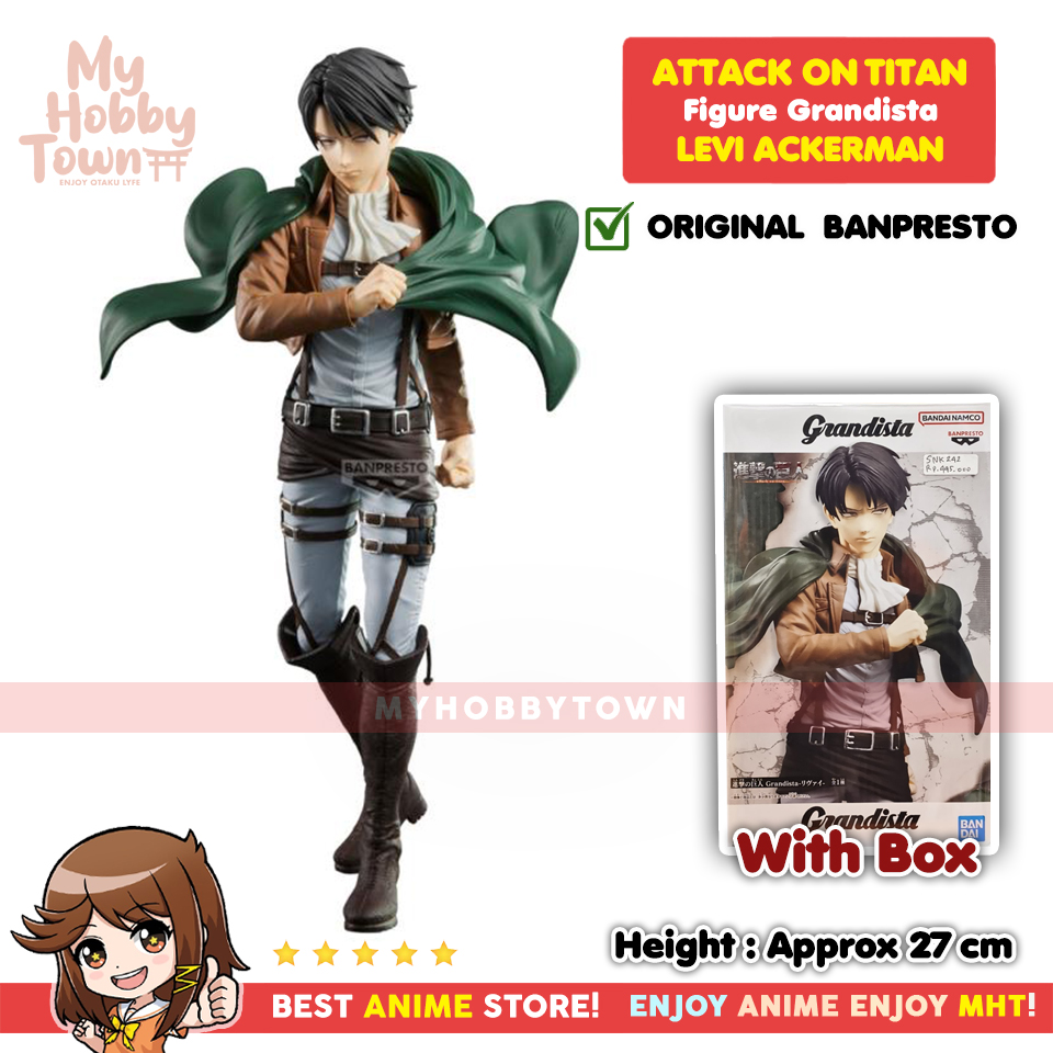 Figure Anime Original Attack on Titan Levi Ackerman Shingeki no Kyojin Grandista Banpresto - Gambar 4