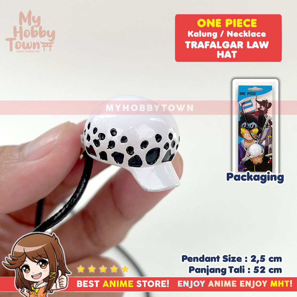 Kalung Anime One Piece Topi Trafalgar Law Hat Necklace - Gambar 3