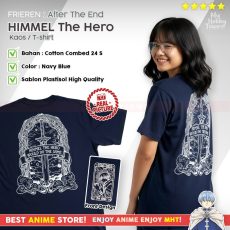 Kaos Anime Sousou no Frieren Beyond Journey's End - Himmel Navy Blue Tshirt T-shirt