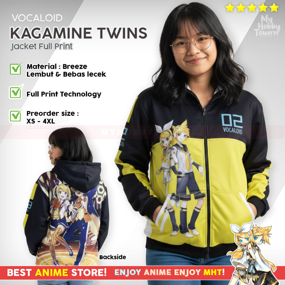 Jaket Anime Full Print Vocaloid : Kagamine