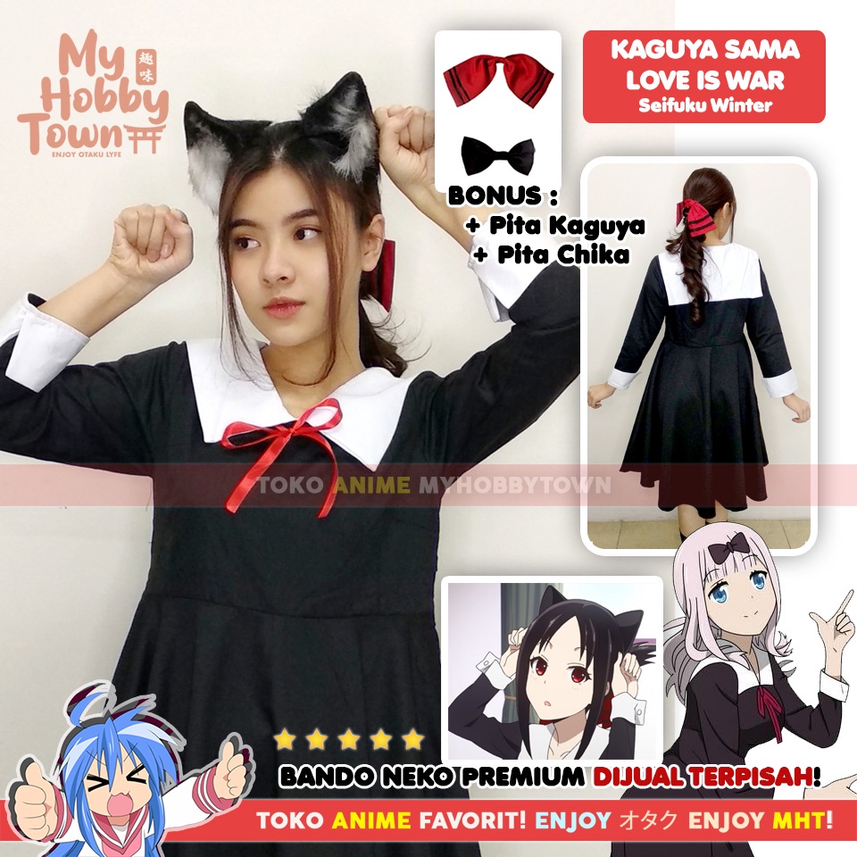 Kostum Cosplay Anime Seifuku Kaguya-sama Love Is War - Kaguya Shinomiya Chika Fujiwara Seragam Sekolah - Gambar 4