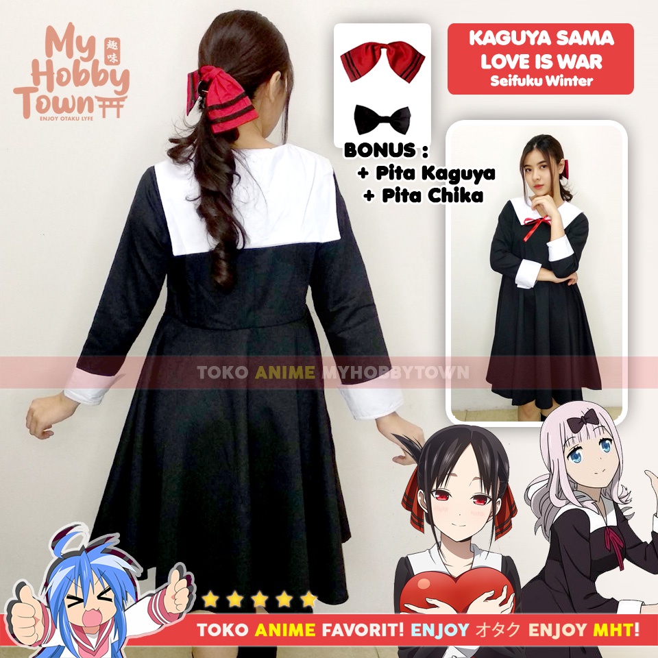Kostum Cosplay Anime Seifuku Kaguya-sama Love Is War - Kaguya Shinomiya Chika Fujiwara Seragam Sekolah - Gambar 3