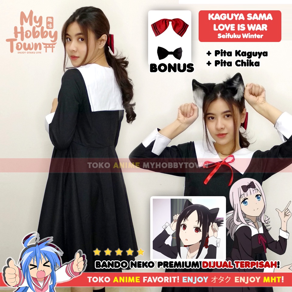 Kostum Cosplay Anime Seifuku Kaguya-sama Love Is War - Kaguya Shinomiya Chika Fujiwara Seragam Sekolah - Gambar 2