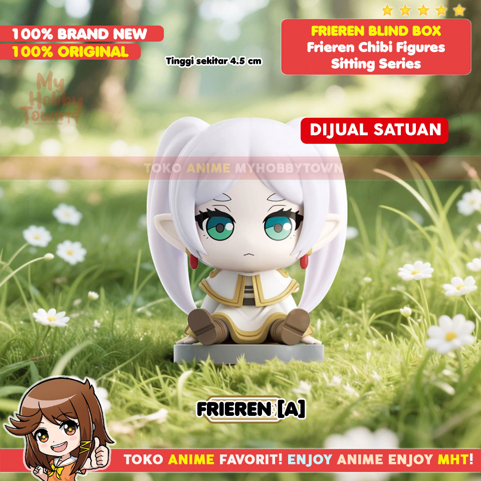 Original Frieren Blind Box Chibi Figure – Pajangan Mini Seri Duduk Lucu Frieren - Gambar 3