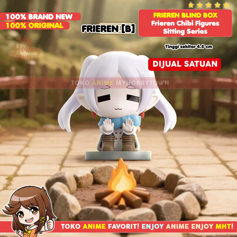 Original Frieren Blind Box Chibi Figure – Pajangan Mini Seri Duduk Lucu Frieren - Gambar 4
