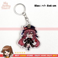 Gantungan Kunci Hutao Acrylic Akrilik Anime Game Genshin Impact Keychain