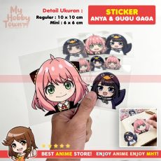 Sticker Decal Anya & Gugu Gaga Premium – Stiker Timbul Waterproof Kasual Chibi Lucu