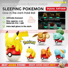Original Sleeping Pokemon Blind Box Figure – Pajangan Mini Seri Poke Ball Menyala Dalam Gelap
