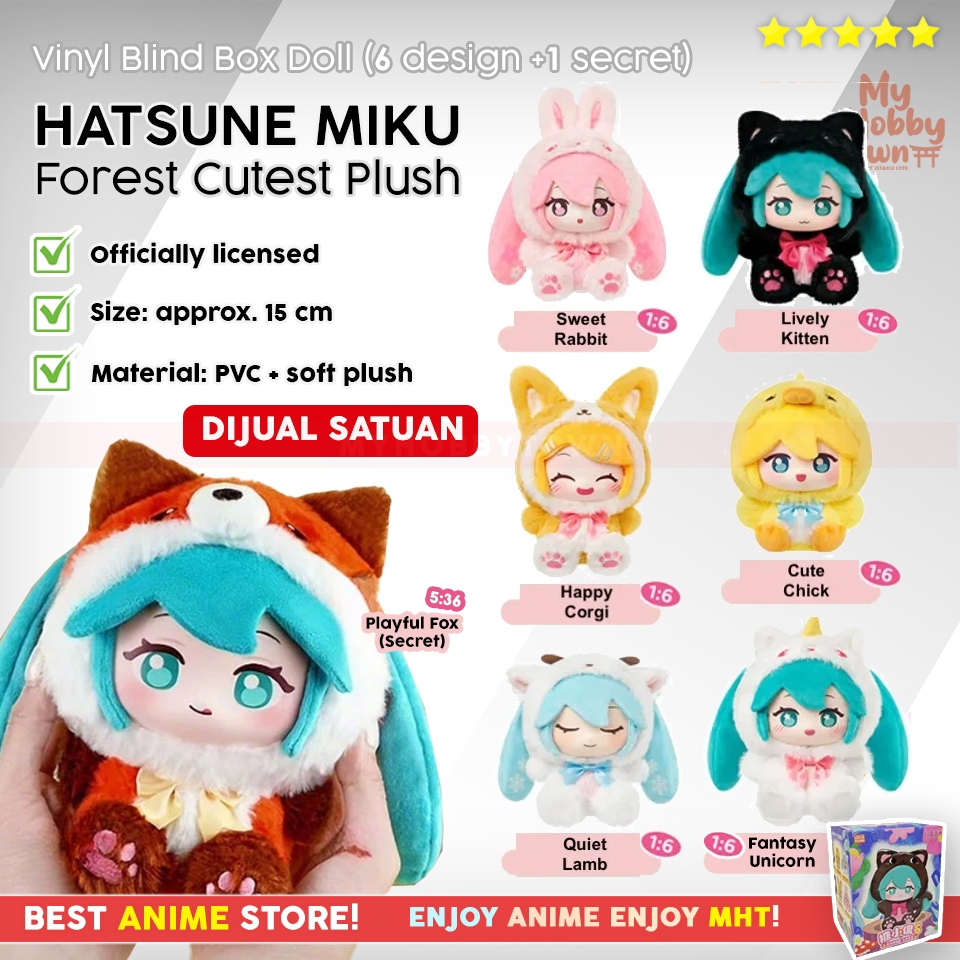 Original Vocaloid Hatsune Miku Vinyl Blind Box Forest Cutest Plush