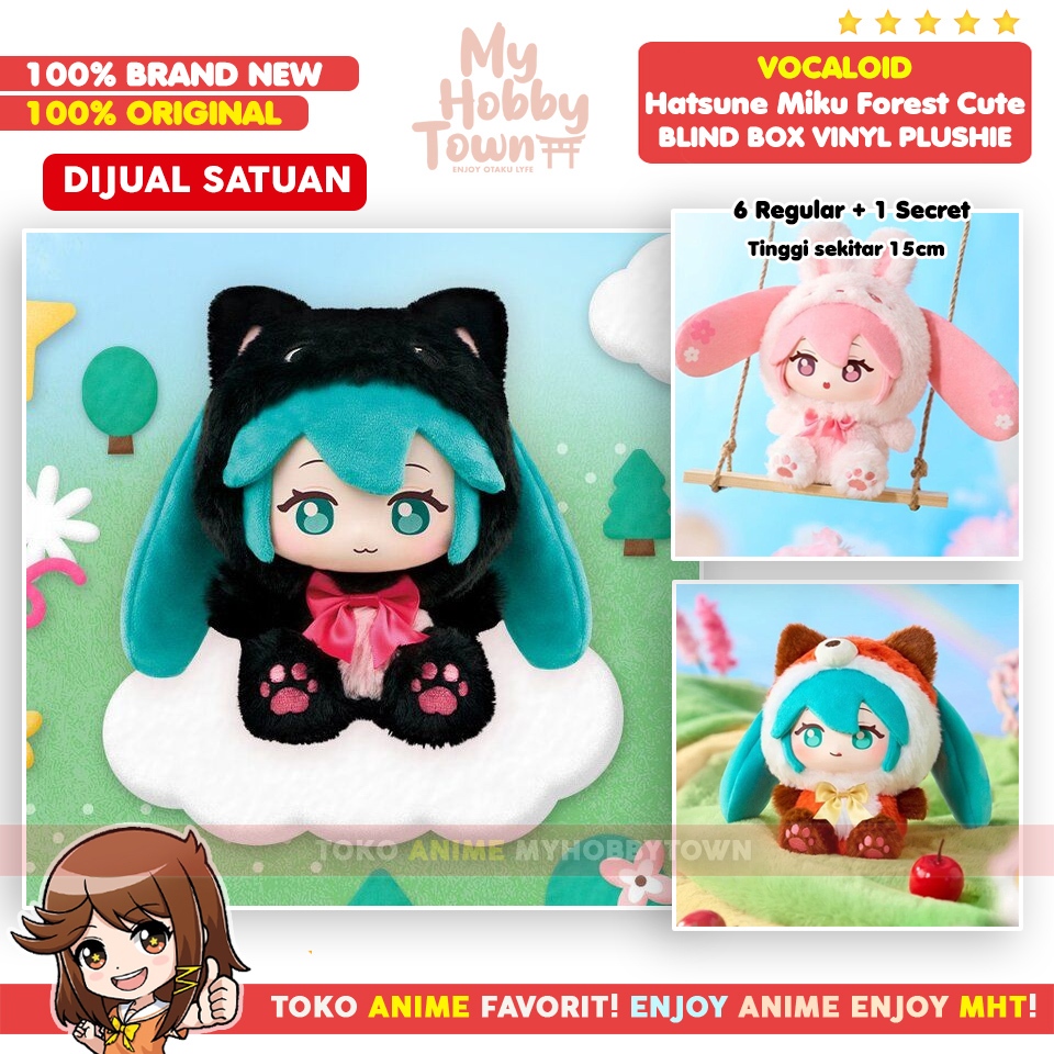 Original Vocaloid Hatsune Miku Vinyl Blind Box Forest Cutest Plush - Gambar 3