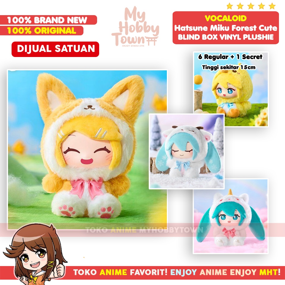 Original Vocaloid Hatsune Miku Vinyl Blind Box Forest Cutest Plush - Gambar 4