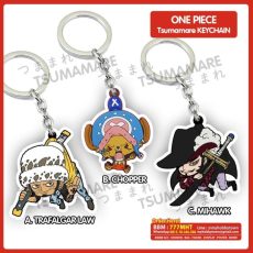 Gantungan Kunci Acrylic Anime One Piece Pinched Tsumamare Trafalgar Law Chopper Mihawk (satuan)