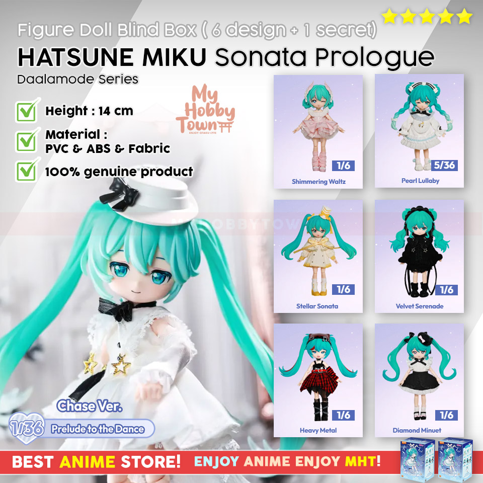 Hatsune Miku Figure Doll Blind Box Sonata Prologue – Boneka Pajangan Berpakaian Kain Asli Edisi Daalamode