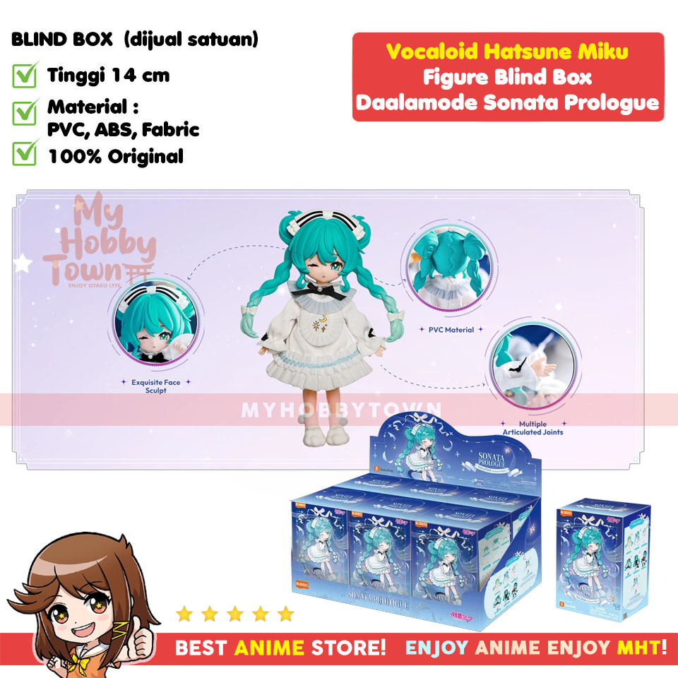 Hatsune Miku Figure Doll Blind Box Sonata Prologue – Boneka Pajangan Berpakaian Kain Asli Edisi Daalamode - Gambar 3