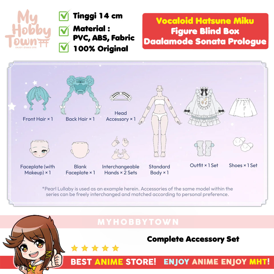 Hatsune Miku Figure Doll Blind Box Sonata Prologue – Boneka Pajangan Berpakaian Kain Asli Edisi Daalamode - Gambar 5