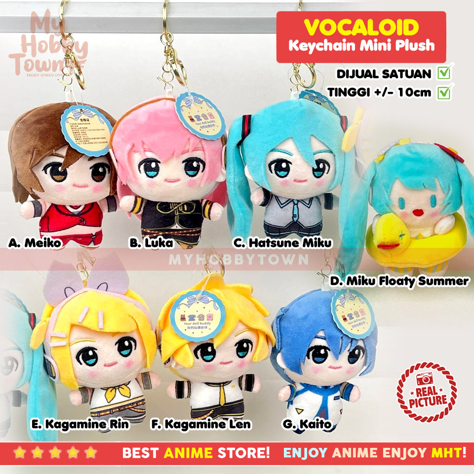 Gantungan Kunci Boneka Vocaloid Mini Plush – Koleksi Plushie Karakter Ikonik - Gambar 2