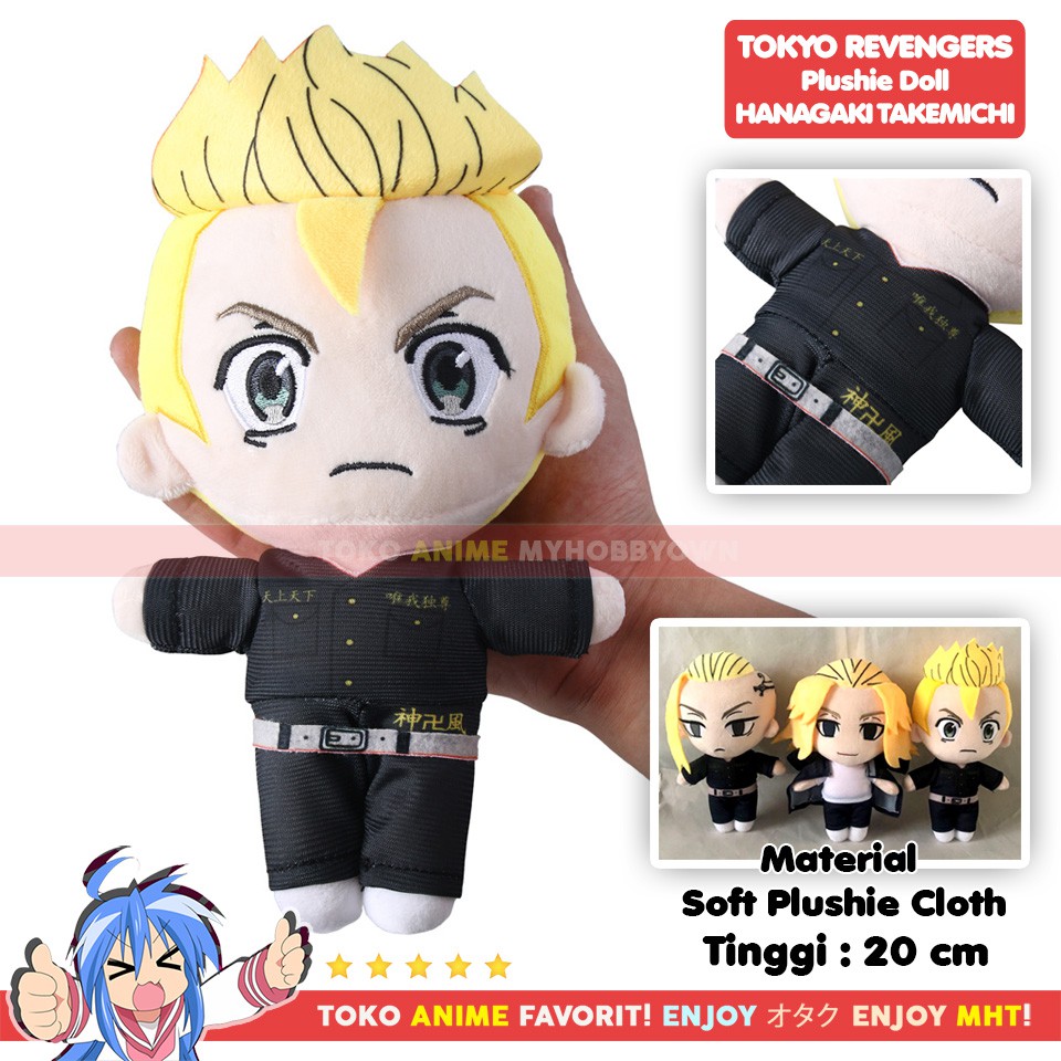 Boneka Tokyo Revengers Soft Plushie – Boneka Karakter Tokyo Manji Gang Draken, Mikey, Takemichi, Chifuyu - Gambar 6