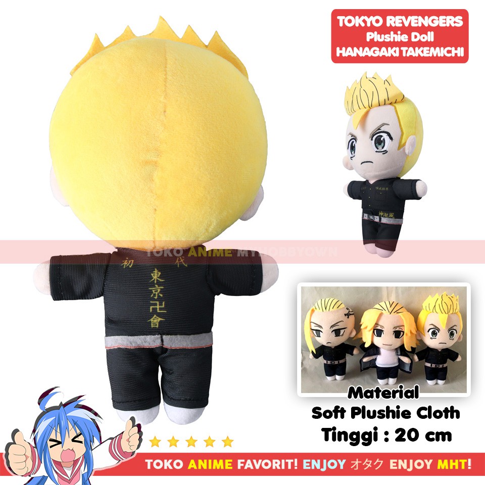 Boneka Tokyo Revengers Soft Plushie – Boneka Karakter Tokyo Manji Gang Draken, Mikey, Takemichi, Chifuyu - Gambar 7