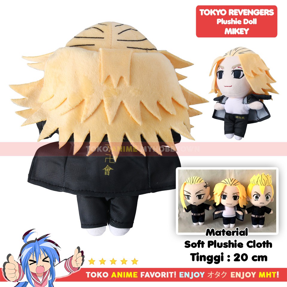 Boneka Tokyo Revengers Soft Plushie – Boneka Karakter Tokyo Manji Gang Draken, Mikey, Takemichi, Chifuyu - Gambar 5