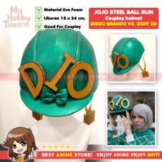 Topi Helm Anime Jojo's Bizarre Adventure Steel Ball Run Diego Brando Dio Helmet Cosplay