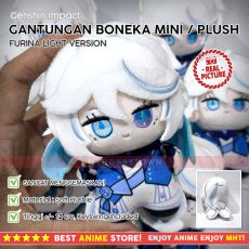 Gantungan Boneka Mini Plush Furina Genshin Impact – Boneka Chibi Furina Light Version Free Rantai Biji Lada
