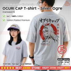 Kaos Uma Musume : Cinderella Gray – Oguri Cap "Silver Ogre" Oversize T-Shirt